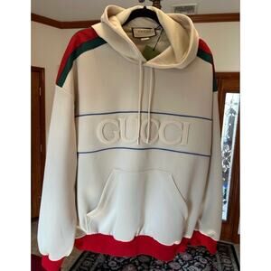 Unisex Gucci light neoprene Gucci logo hoodie size medium fits like large